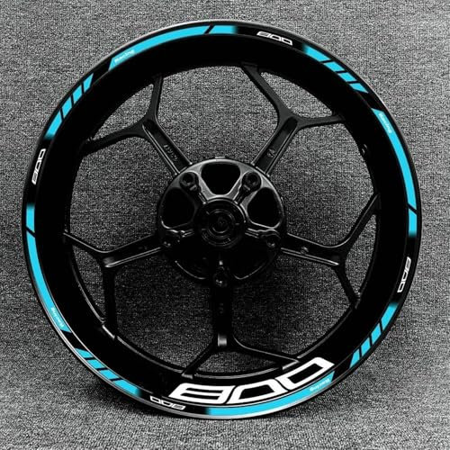 JAYWIS Moto Llantas Pegatinas Adhesivo Reflectante para Rueda De Motocicleta, Cinta De Rayas para Llanta, Resistente Al Agua, para K&awasaki Z800 Z 800 Ruedas Calcomanías(Color 18)