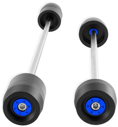 Sturzpads Motorrad Für S┐UZUKI GSX-S1000 GSX-S1000F GSXS 1000 F 2015–2023 Motorrad-Vorder- und Hinterrad-Gabelachsenschieber Crash-Protektoren(Blue)