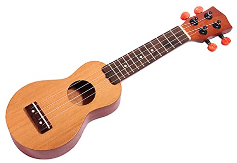 TOYANDONA Kleiner Taschen Ukulele 4-saiten Mit Schallloch Aus Massiver Fichte Und Mahagoni Griffbrett Reise Sopran Ukulele Für Kinder Und Anfänger