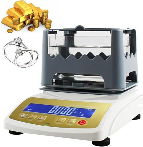 Goldreinheits-Inhaltsdetektor, Metall-Goldreinheitsanalysator, Dichtetester, Karatdetektor mit 1200 g Maximalgewicht, 0,001 g/cm3 Dichteauflösung(1200K)