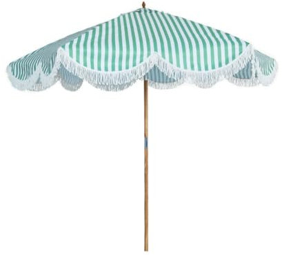 YJYJY Parasol de Jardin 270 cm/9 pi, Parasol de terrasse avec Franges, Parasol de Table d'extérieur avec Inclinaison et manivelle, 6 Baleines, Parasol pour Piscine, Jardin, Plage, terrasse