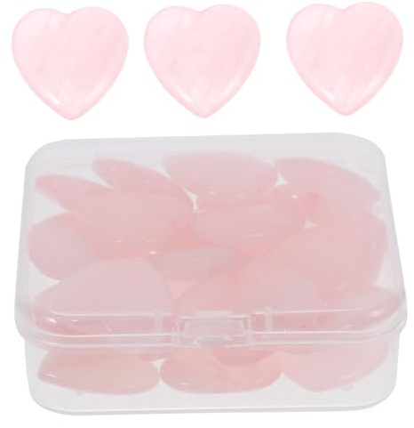 OUNONA 30 Pz Pietre Di Quarzo Lucido Rocce A Forma Di Cuore Piante Rocce in Vaso Paesaggistica Cristallo Decorativo Giardino Ciottoli Per Acquario Piccole Rocce Di Fiume Rocce Di