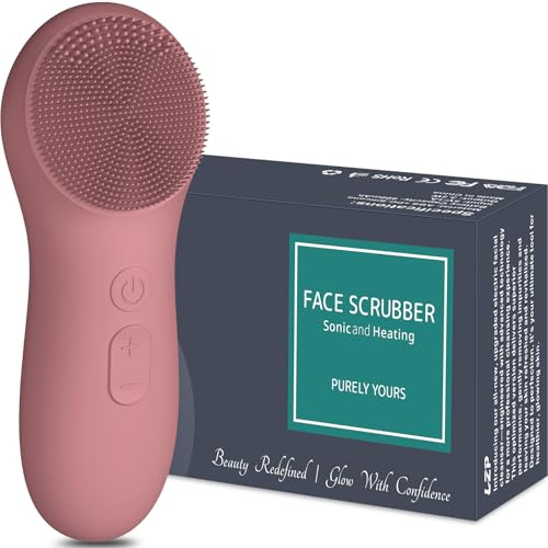 LZP Facial Cleansing Brush Face Scrubber, Silicone Electric Exfoliator Scrubber with 6 Speeds, Rechargeable Face Scrubber for Cleansing, Waterproof Face Scrub Brush for Men & Women