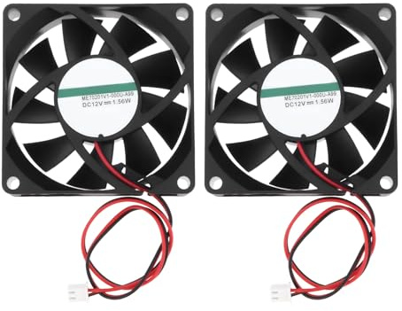 Create idea PC-Gehäuselüfter ME70201V1-A99, 12 V, 70 x 70 x 20 mm, für Gehäuse-Netzteile, 2 Stück