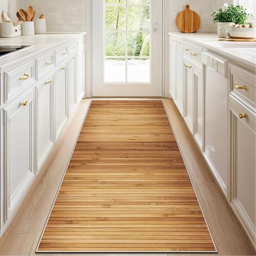 CLOYAO Alfombra de Pasillo Larga Alfombra Salon Absorbente Estrecha 70 x 130 cm Alfombra Cocina Lavable Antideslizante Tapete Alfombra Entrada para Pasillo, Dormitorio, Lavandería, Escalera, Cocina