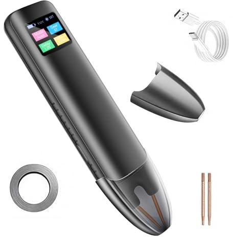 Punktschweißgerät für Akkus Handheld Punktschweißgerät T9-757 mit 99 Einstellbaren Einstellungen, 1,3-Zoll-LCD-Display, Dual-Modus für die Montage und Reparatur von Batterien