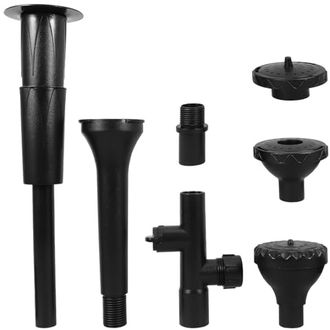 Milisten Fountain Nozzle Set with Threaded Pump Adapters for Submersible Water Pumps Outdoor Garden Ponds Fish Tanks Water Fountain Kit Easy Installation