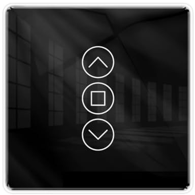 Luobannm Drahtlos für Roller Jalousien Shutter Switch Tuya Zigbee Smart Vorhang Schalter 2.5d RF433 Bogenglas Touch Smart App Schwarz