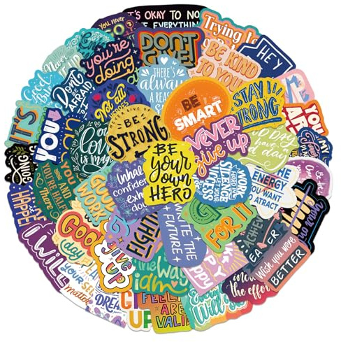 HTTDSLF 100 Piezas Pegatinas Motivacionales, Pegatinas Frases, Pegatina Inspiradoras, Stickers Aesthetic, Stickers Motivadoras Positivas, para Ordenador Portátil, Scrapbook, Diario