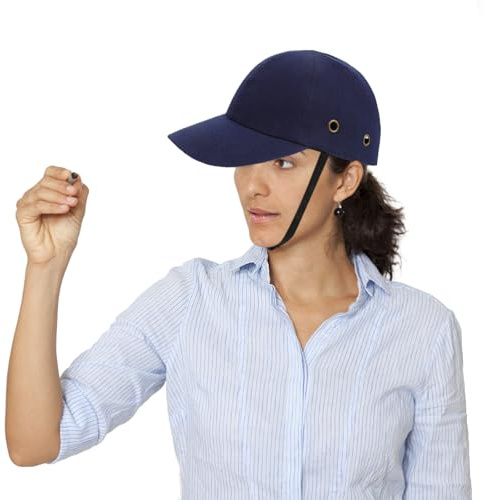 MAGICLULU Casquette de Sécurité Réglable Coque Rigide Abs Bleue Marine, Légère et Respirante, Casquette Anti-Chocs Multifonction pour Chantier, Travail en Extérieur et Sports Urbains