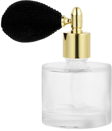 JOINPAYA Bottiglia Spray Profumo Ricaricabile in Vetro 50 Ml Spruzzatore Oro, Flacone Vuoto Portatile per Profumo da Viaggio e Cosmetici Liquidi, Design Compatto Anti-perdite per Uso