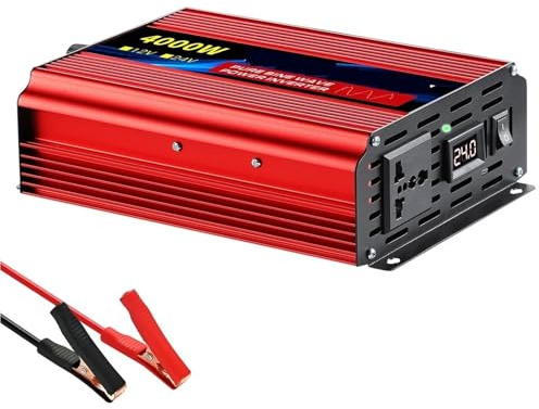 Inverter a onda sinusoidale pura 1600W/2200W/3000W/4000W CC 12V/24V a CA 220 50Hz Adattatore caricabatterie inverter di potenza,Efficiente pronto per l'energia solare(24V 4000W 220V)