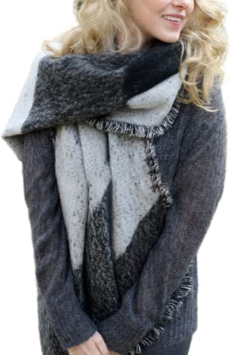 JFAN Sciarpa Donna Foulard Plaid Stola Donna Tartan Grande Scialle Abbigliamento Invernali per Moda
