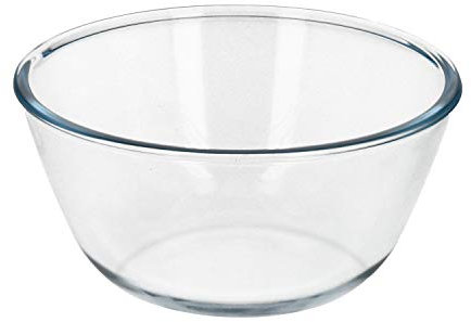Bol De Cristal, Ideal Para Mezclas. 1.5 Litros. Libre BPA, Cristal De Borosilicato.Ensaladas, Postres, Cocina, Resposteria