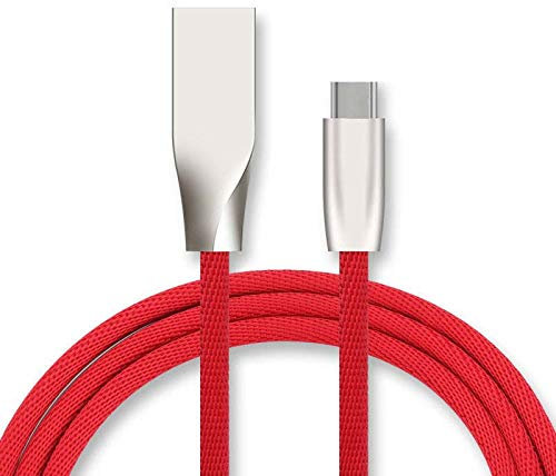Cable Fast Charge Type C pour Samsung Galaxy Tab S6 Lite Smartphone Android Chargeur 1m USB Connecteur Recharge Rapide (Rouge)