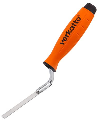 Mivos Cazzuola per Fughe e Mattoni, 8 mm/Cazzuola per Stuccatura con Lama Flessibile in Acciaio Inox/Spatola per Fughe con Impugnatura Antiscivolo/Prodotto in UE