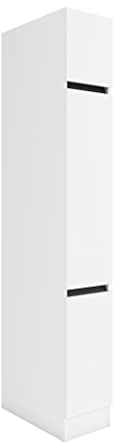 idealShopping GmbH Küchen Hochschrank mit Apothekerauszug Luca HFZ306-0+ in weiß matt 30 cm breit