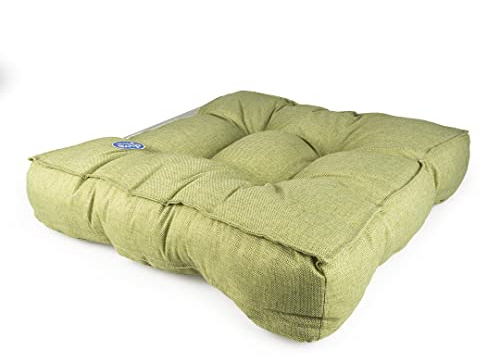 Duvoplus, Quadratisches Kissen, 101 x 101 x 18 cm, Grün, 100% Polyester, Kissen innen fest gepolstert (PP-Futter), mit Reißverschluss und Griff, Bezug maschinenwaschbar, ohne Knöpfe