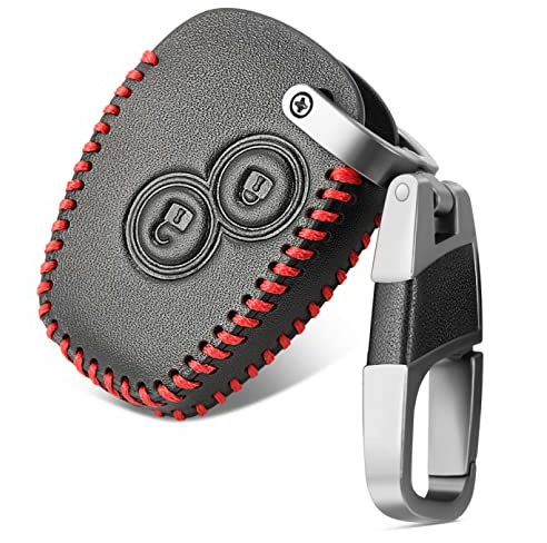 Leder Autoschlüssel Hülle Auto Fernbedienung Schlüsselanhänger passend für Renault Duster Clio passend für Dacia 3 Twingo Logan Sandero Modus