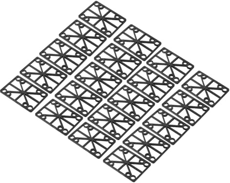 PATIKIL 4mm (0.16) Skateboard Riser Pads, 20 Pack Plastic Longboard Riser Pads Angled Wedge Shock Pads for Skateboard Truck, Black