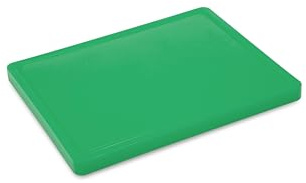 METRO Professional Tabla de cortar, polietileno, con surco, reversible, antibacteriana, apta para lavavajillas, tabla para cocina, amarillo (verde)