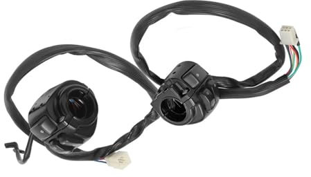 2PCS 25mm Motorrad Lenker Control Schalter Scheinwerfer Horn Blinker Schalter Für Ha&rley Softail, Dyna,Sportster,V-Rod 96-12 Motorrad-Steuerschalter (Color : Black)