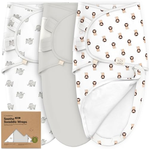 Confezione Da 3 Sacchi Nanna Per Neonati Con Cerniera - Fasce Per Neonati Con Cerniera Facili Da Cambiare, Coperte Per La Cameretta 0-3 Mesi (The Wild 2)