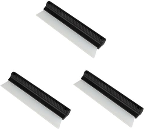 Gatuida 3pcs Car Body Window Squeegee Silicone Wiper Car Window Cleaning Tool Non-slip Handle Bathroom Mirror Glass Cleaning