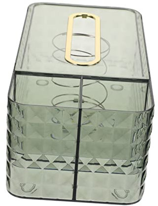 UTHCLO Tissue Box Cover Serviettenhalter Mit Gitterdesign Aufbewahrungshalter Für Taschentücher Stifte Und Kleinteile Geeignet Für Haus Büro Und Wohnheim