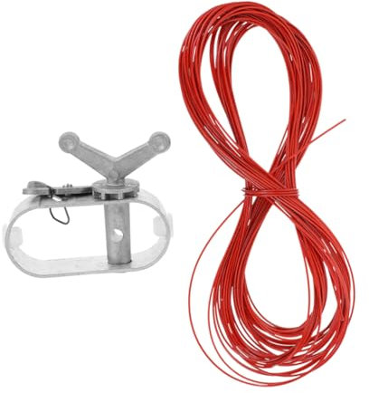 VINTORKY Pool Cover Cable Winch Kit for above Ground Swimming Pools Heavy Duty Steel Cable 150ft (45m) Tightener