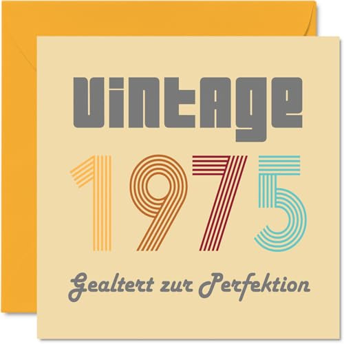Stuff4 51. Geburtstagskarten für Männer und Frauen | Vintage 1975 Gealtert zur Perfektion