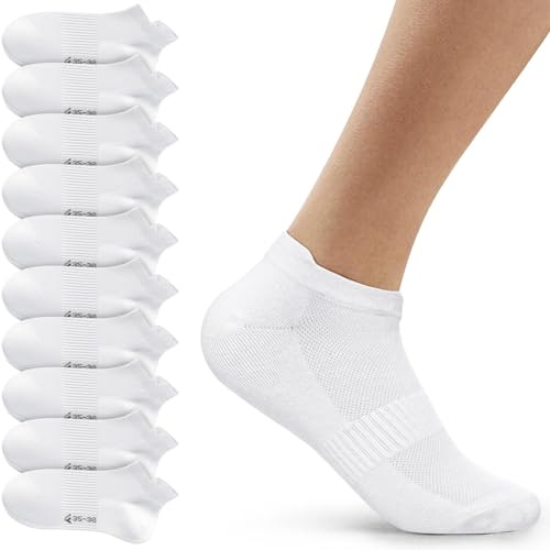 Fullluwaa Chaussettes Sport Homme Basses Respirantes 6 & 10 Paires Course
