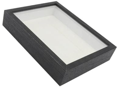 Cadre de Boîte D'ombre, Cadre Photo 3D à Remplir, Cadre D'objet en Bois, Boîte à Ombre avec Cadre Photo, Fleurs Séchées, Cadre Vitrine Profond pour Photos Fleurs Souvenirs Médailles, Noir