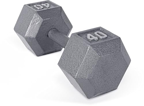 CAP Barbell Cast Iron Hex Dumbbell, Single, 40 lb