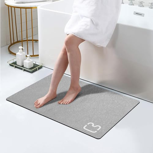 RUERYA Tappetino da bagno ad asciugatura rapida, super assorbente, con fondo in gomma antiscivolo, sottile, adatto sotto la porta, tappeti da pavimento davanti alla vasca da bagno, doccia, lavandino,