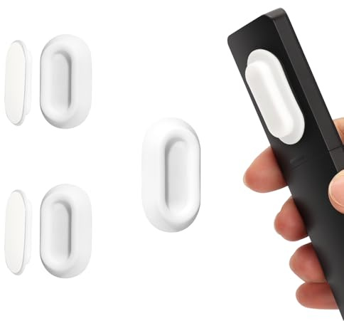 WALLFID Silikon-Magnet-Fernbedienunghalter,2 Pack Wand-Organisator für gekörnte Fernbedienungen,brandneues eingebettetes Slot-Design für sicheren Halt,selbstklebender TV-Speicher (Weiß 2 Pack)