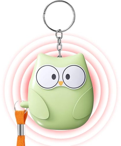 Porte-clés d'alarme de sécurité – 130 dB – Petit porte-clés de sécurité portable mignon pour femmes – Appareils de protection personnelle, porte-clés d'alarme avec lumière pour femmes, filles, dames