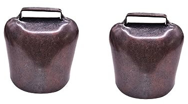 SEWOART 2stücke Dicke Schafglocken Bronze Mittlere Tierglocken Dekorative Anhänger Für Schafe Kühe Und Pferde Alarmglocke Für Rot Und Bronze