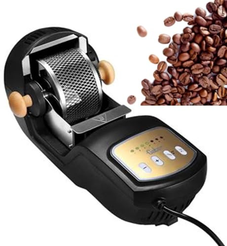 Tostapane per chicchi di caffè per uso domestico, tostapane per caffè, vetro ispessito trasparente, modalità automatica e fai da te, 100 g per uso domestico