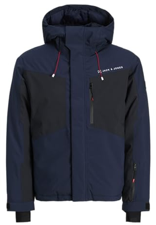 JACK & JONES Chaqueta para hombre SKI AW25, azul marino, M