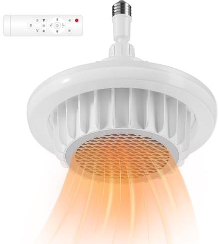 Termoventilatore Elettrico Da Soffitto - Termoventilatore Da 600 W Per Bagno, Termoventilatore Da Soffitto Telecomandato | Riscaldatore Elettrico Da Esterno Per Interni, Termoventilatore Regolabile Pe