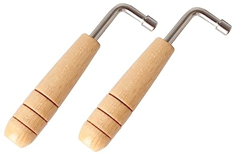 Toyvian Stimmschlüssel Praktisch 2 Stück für Leierharfe und Edelstahl Rostfrei Formstabil zum Stimmen von Saiten