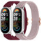 DHWGang 2 Piezas Correas de Nylon Compatibles con Xiaomi Band 10/9/8, Pulsera Tejida para Miband 8/9/10 Accesorios, Resistente al Agua, Transpirable, Ligero, Suave, Cómodo, Unisex Pulseras Deportivas