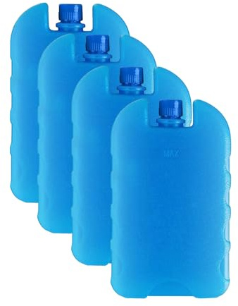 4x300ml Pain de Glace pour Sac Isotherme, Bloc Glace pour Glacière, Sac à Lunch, Blocs Réfrigérants Réutilisables Longue Durée pour Climatiseur Portable, Voyages, Pique-niques, Activités de Plein Air