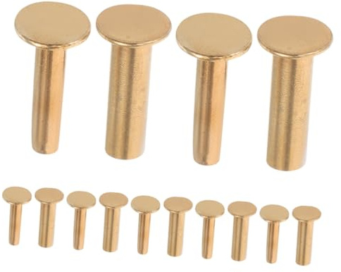 Ciieeo Rivets pour Manche de Couteau en Acier Inoxydable Robuste, Fixation Sécurisée, 14 Paires, Accessoires de Coutellerie pour Réparation et Fabrication de Couteaux de Chef, Usage