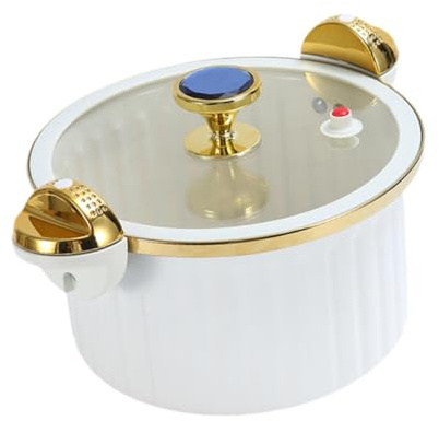Stovetop Pot Pressure Stew 7L with Lid and Handle Noodles Bowl Slow Cooker Sauce Pan for Tea Food Milk Pasta Noodle Soup