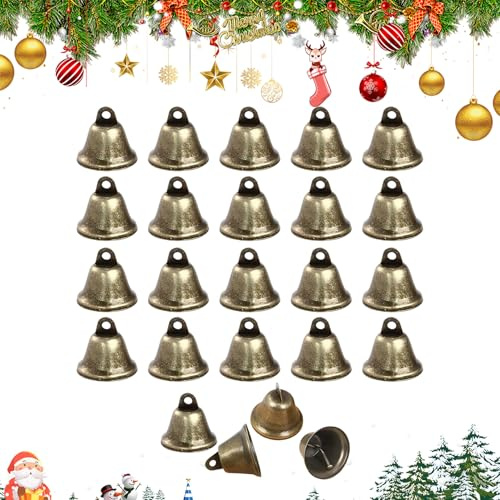 24 Stück Kleine Glöckchen Zum Basteln, Mini Weihnachtsdeko Vintage Glocke, DIY Weihnachtsglocken Deko, Bastelzubehör Weihnachten, Nicht Nur Als Dekoration