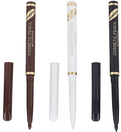 LIYJTK Beard Pencil Filler Barber Pen Long Lasting Water Sweat Proof Eyeliner 3Pcs Men Women