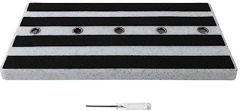 Guitar Effect Pedal Board, PE, 50 cm Länge - Großes Design für Einfache Kabelorganisation, DIY Kompatibel für Live Performance (Weißes Marmordesign)