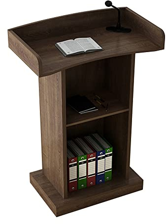 Supporto per podio regolabile per insegnanti e relatori, 60 x 42 x 120 cm, robusto leggio commerciale, perfetto per presentazioni e lezioni in aula - Design elegante
